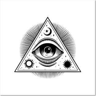 All Seeing Eye Illuminati Posters and Art